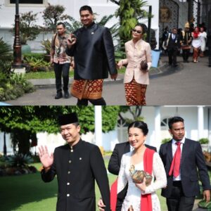 Ikuti Upacara HUT ke-80 RI di Istana, Menpora Dito dan Wamenpora Taufik Kenakan Pakaian Adat Nusantara
